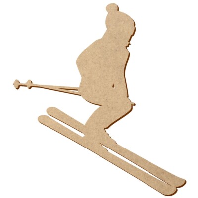 MDF Skifahrer 2 - Deko Basteln 5-50cm