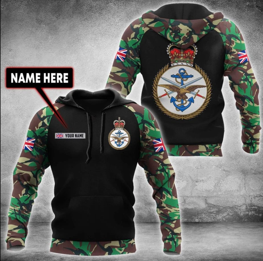 PERSONALIZED BRITISH ARMED FORCES SHIRTS 3D HOODIE US Size Dad Gift Best Price