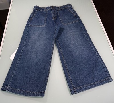 GAP Work Force Wide Leg Denim Jeans Women's 32 / 14R Dark Indigo 20/20 GorpCore