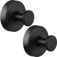 Vacuum Suction Cup Hooks, 2 Pack Stainless Steel Suction Hooks for Shower Bathro
