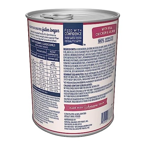 Comida húmeda para perros Natural Balance grasa pollo salmón paquete de 12 onzas Foto 2 de 4