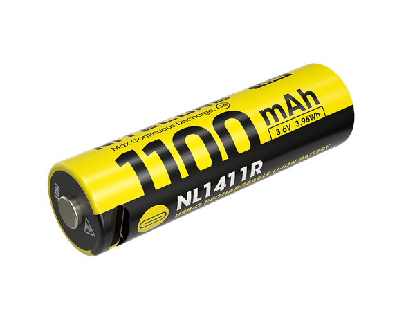 Nitecore Li-Ion Akku Typ 14500 - 1100Mah USB-C - NL1411R-image