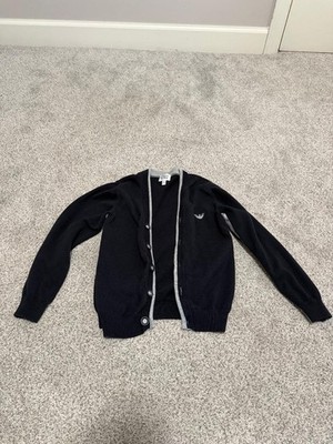 Cardigan Armani Junior in black and gray