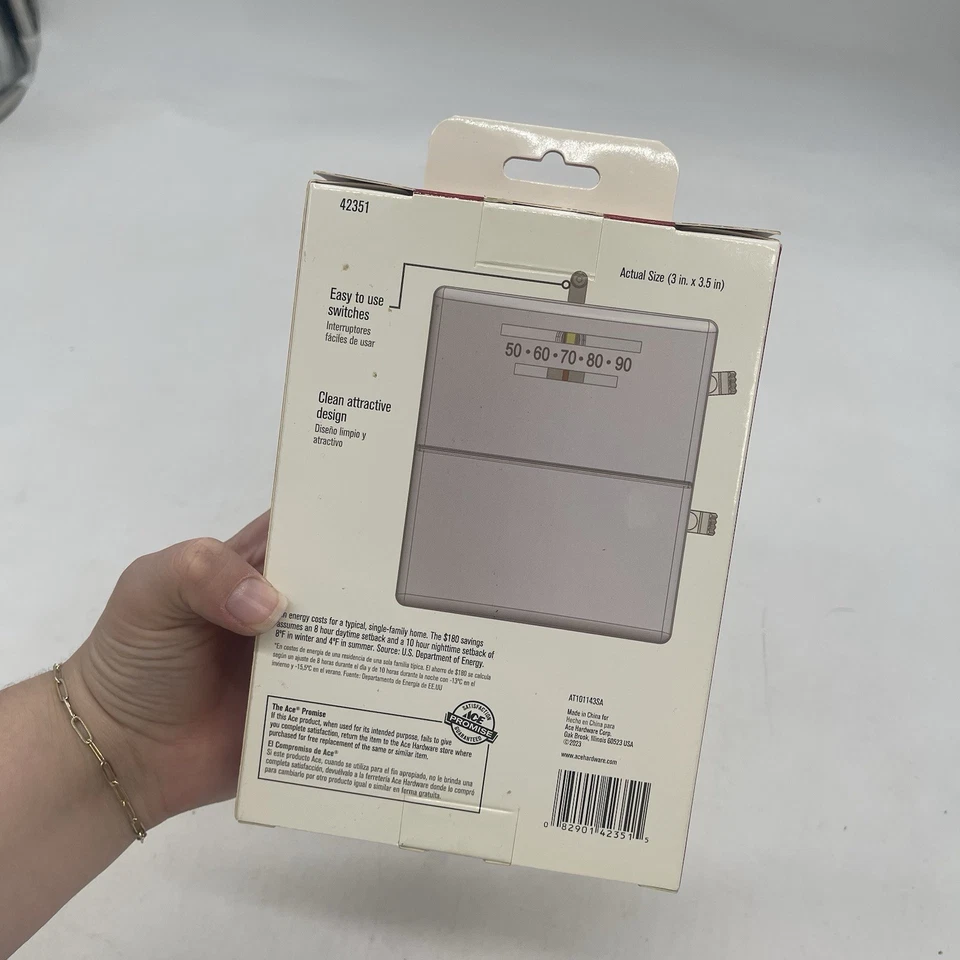 Mechanical Thermostat ACE 42350 Heating Only 24 Volt Furnace New in Box NEW - Image 4 of 4