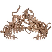 CoTeeZa Gold Medusa Snake Crown - Cosplay 1 Count Pack of 1 , A-gold