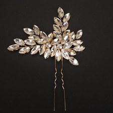 Bridal Teardrop Rhinestone Hair Pins Crystal Rhinestone Hair Accessories