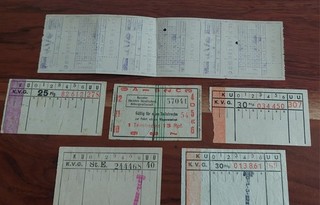 Fahrscheine der Kasseler Verkehrsgesellschaft KVG wahrscheinlich 60er Jahre