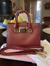  Jimmy Choo *Riley* Red Grainy Calf Leather T...