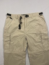 NEW BC Clothing Convertible Cargo Zip Off Pants Hiking Outdoor Large XXL x30