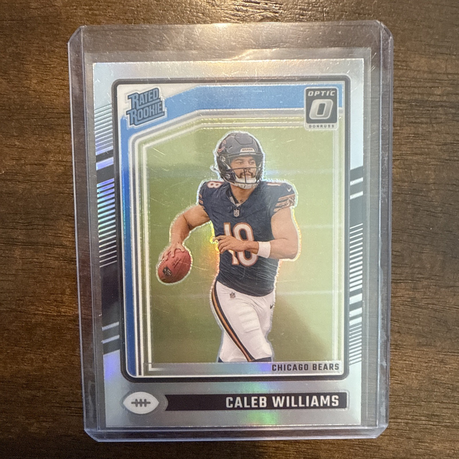 Caleb Williams #201 Silver Holo Prizm Chicago Bears 2024 Panini Donruss Optic