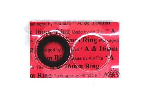 16mm GENUINE Airtite Coin Capsule w/Black Ring for 1/10oz Gold American Eagle