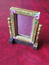DOLLS HOUSE Gilt Bedroom Tilting Mirror 1/12th scale v.g. cond