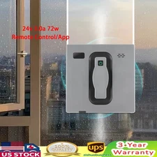 Cleaner Robot Automatic Window Vacuum Cleaner w/ Manual/Auto Water Spray Remote