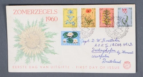 MayfairStamps Netherlands FDC 1960 Summer Flower Stamps combo First Day Cover aa