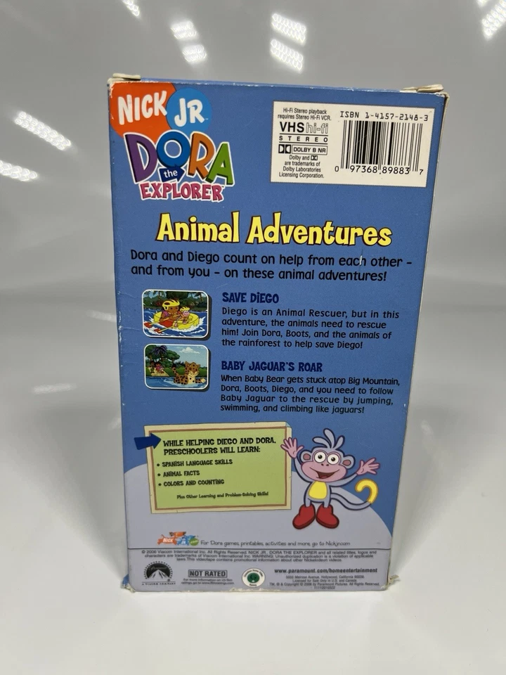 Dora the Explorer - Animal Adventures (VHS, 2006) - Tested Great Condition - Image 2 of 4