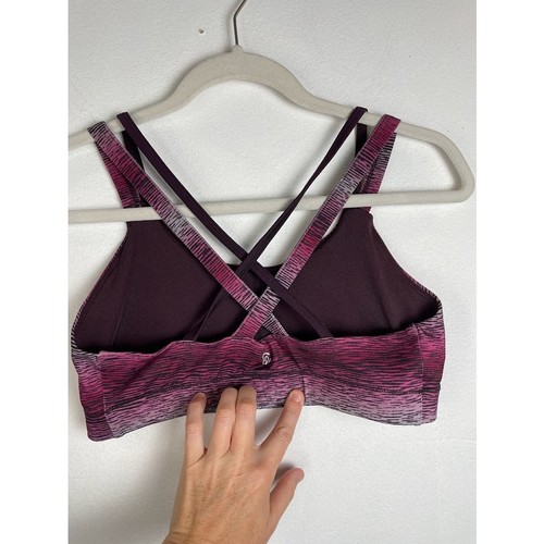 Champion Pink Black Sports Bra Womens Size Medium Padded Athletic Pink Bra - Picture 4 of 8