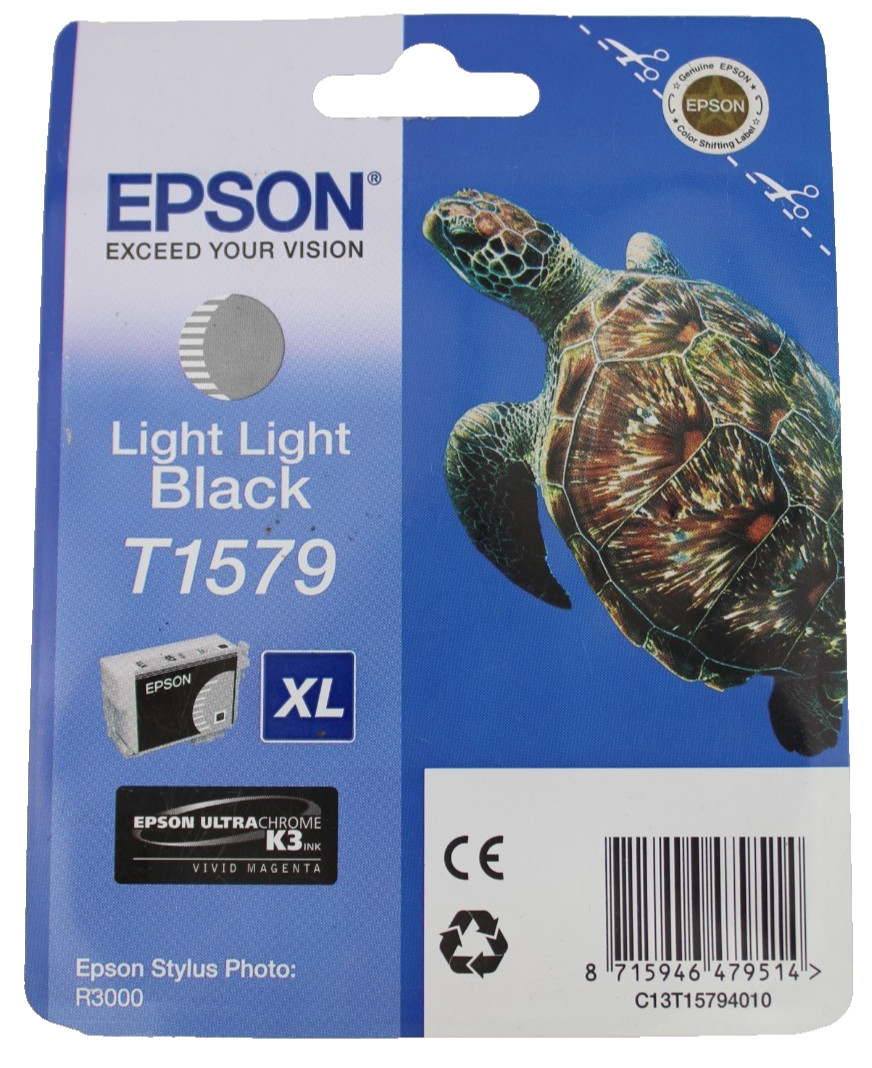 Genuine Epson T1579 (TURTLE) Light Light Black Ink Cartridge - 2016