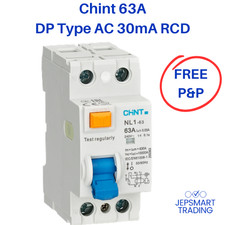 CHINT 63Amp 30mA Type AC Double Pole RCD BSEN61008 NL1-63 63A 200312 BRAND NEW!