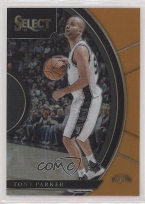 2017-18 Panini Select Concourse Orange Prizm 66/75 Tony Parker #72 HOF 08jk