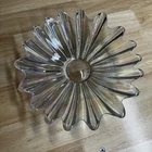 VINTAGE MID-CENTURY  FEDERAL GLASS 11" Celestial Iridescent Round Bowl