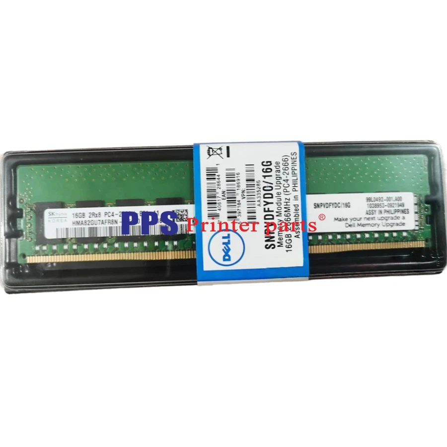 UDIMM ECC RAM Memory Fit For DELL SNPVDFYDC 16G AA335286 2RX8 DDR4 PC4-2666V - Image 2 of 2