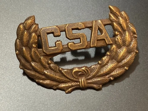 CSA BRASS PIN - CONFEDERATE STATES OF AMERICA - REBEL - CIVIL WAR HATPIN