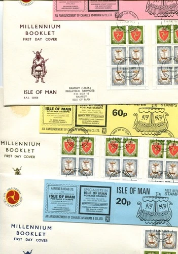 Isle of Man 1979 set of 3 Millennium booklet FDC's