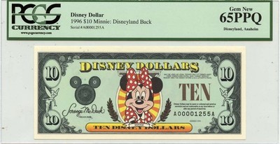 1996 $10 Minnie: Disneyland PCGS MS65 Gem PPQ | eBay