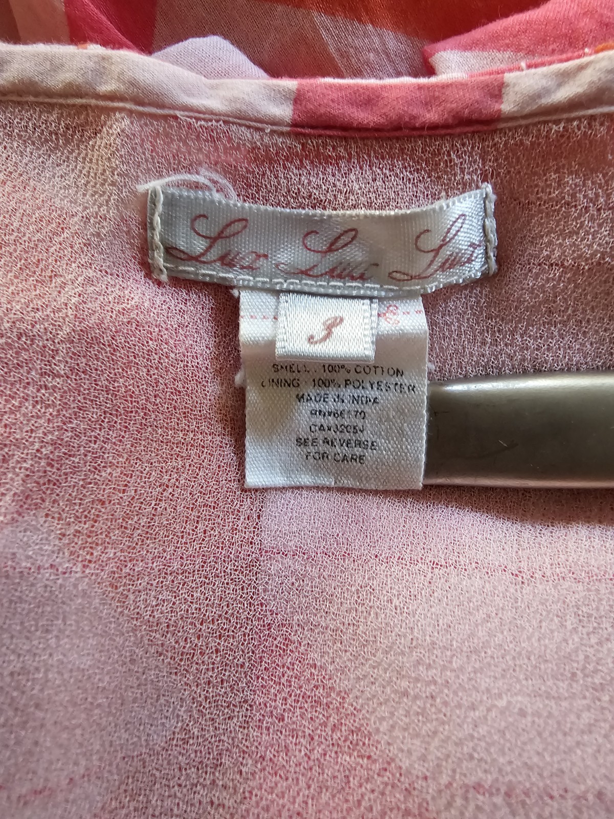 Lua Lua Lua Skirt Orange Pink Geometric Print Ple… - image 4