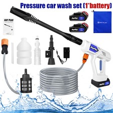 Portable Battery Cordless Car High Pressure Washer Jet Water Wash Cleaner Gun