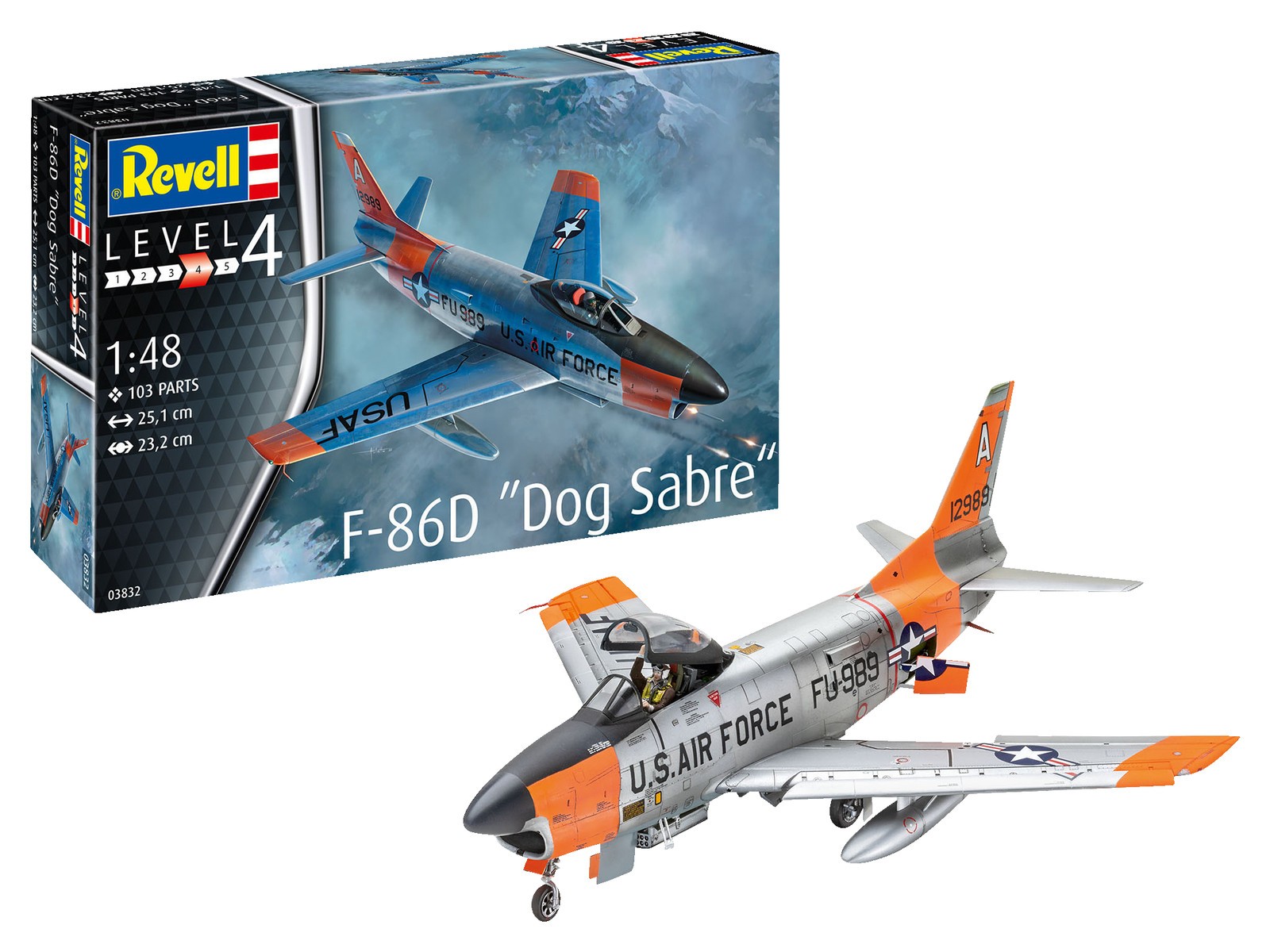 Модельный набор REVELL F-86D Dog Sabre Modellbausatz Мехрфарбиг 8790₽