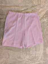 Vintage 1960s 1970s Lori Lynn Purple Pull On Polyester Shorts Size Large Repair