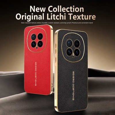 Für Honor Magic 8/8 PRO Luxus Litschi Textur Leder Überzug Rahmen Etui Abdeckung