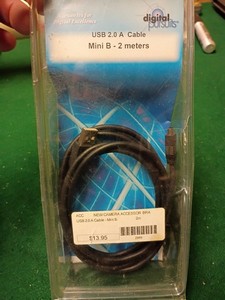 USB 2.0 A Cable To Mini B 6 Ft Long