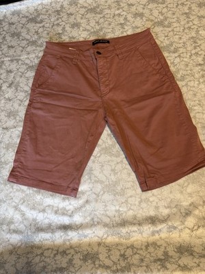 Mavi Jacob Shorts Mens 32 Red Cotton Blend 600 Twill Flat Front Chino