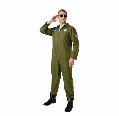 Böse Kostüme Top Shot Pilotenkostüm - Herren Kostüm Jump Suit Flugzeug Medium