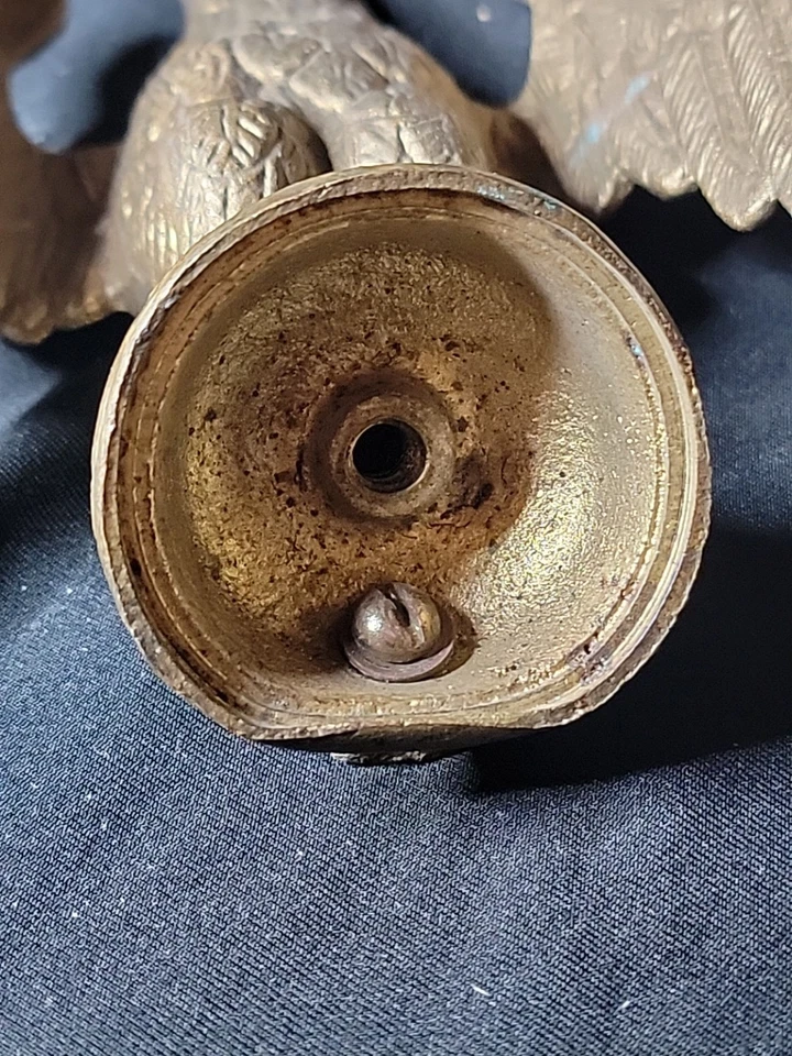 Бронзовый Орел Финиал Флаг Топпер ~ Украшенная Деталь ~ Антикварный  - Изображение 4 из 4