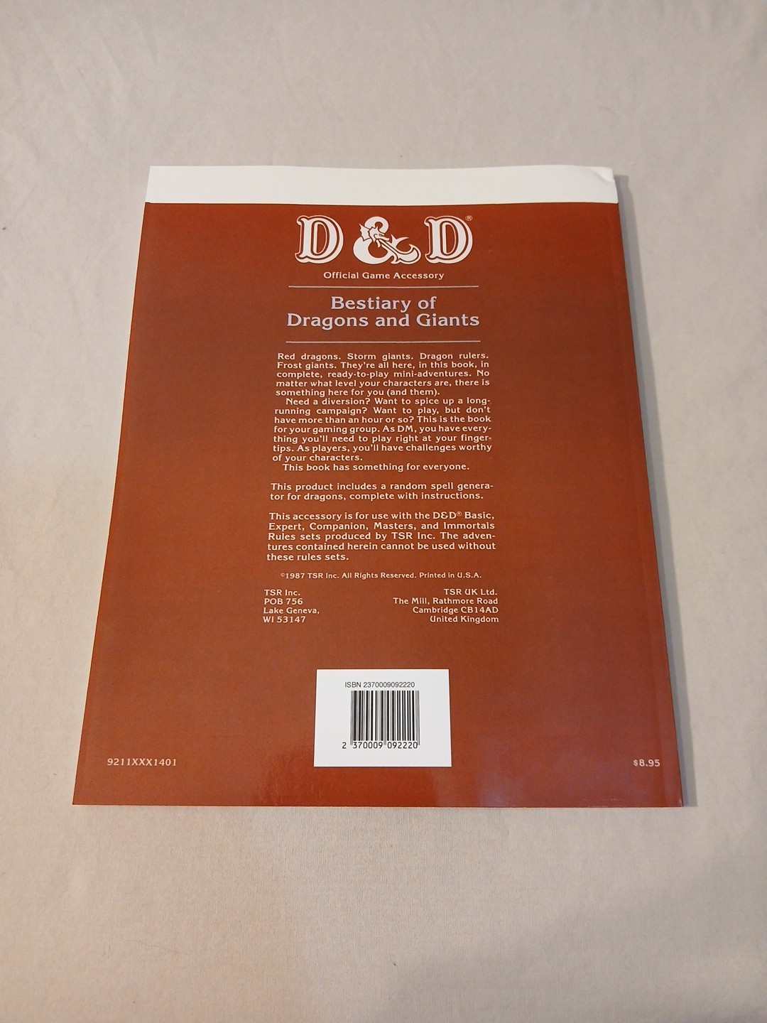 Dungeons & Dragons Scratch-n-Dent Sale Reprint Bestiary Of Dragons And Giants 