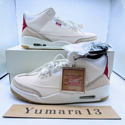 Levi's × Nike Air Jordan 3 Retro Ecru Denim IR0910-400 Men's Size