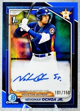 2024 Bowman Nehomar Ochoa Jr. /150 BLUE Refractor #CPA-NOC Chrome Prospect AUTO