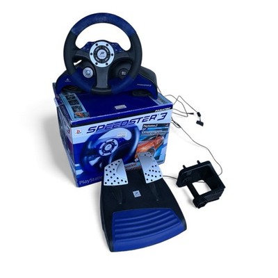 Fanatec Speedster 3 PS2 Lenkrad mit Pedalen & OVP   Retro Racing Wheel VINTAGE