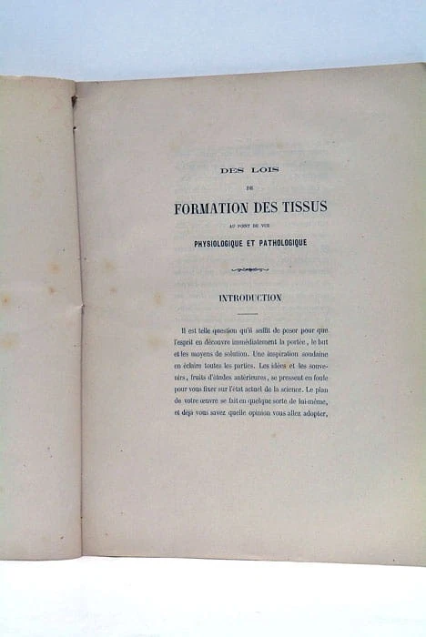 Thèse médecine le mode de formation de plusiurs tissus Bertrand Montpellier 1862 - Photo 1/4