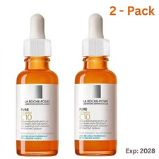 La Roche-Posay 10 Pure Vitamin C Serum Anti-Wrinkle and Anti-Aging Pack of 2