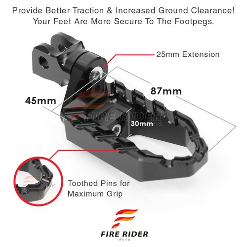 For Triumph Tiger Explorer 12-14 13 BUZZ 1 inch Riser Rider Touring Foot Pegs - Picture 3 of 4