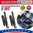 2Point 2set Retractable Safety Seat Belt Straps Car Vehicle Adjustable Belt Kit