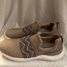 Clarks Cloudsteppers Embellished Slip-Ons - Nova Way - Stone (7M) A453674 -