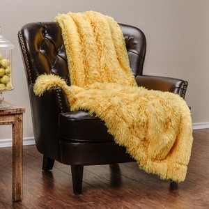 Chanasya Fur Throw Blanket for Bed Couch Chair Daybed ...