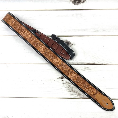 Walker & Williams LC-11 100% Handmade Leather Strap Hand Tooled Live Oak Pattern - 第 8/13 張圖片