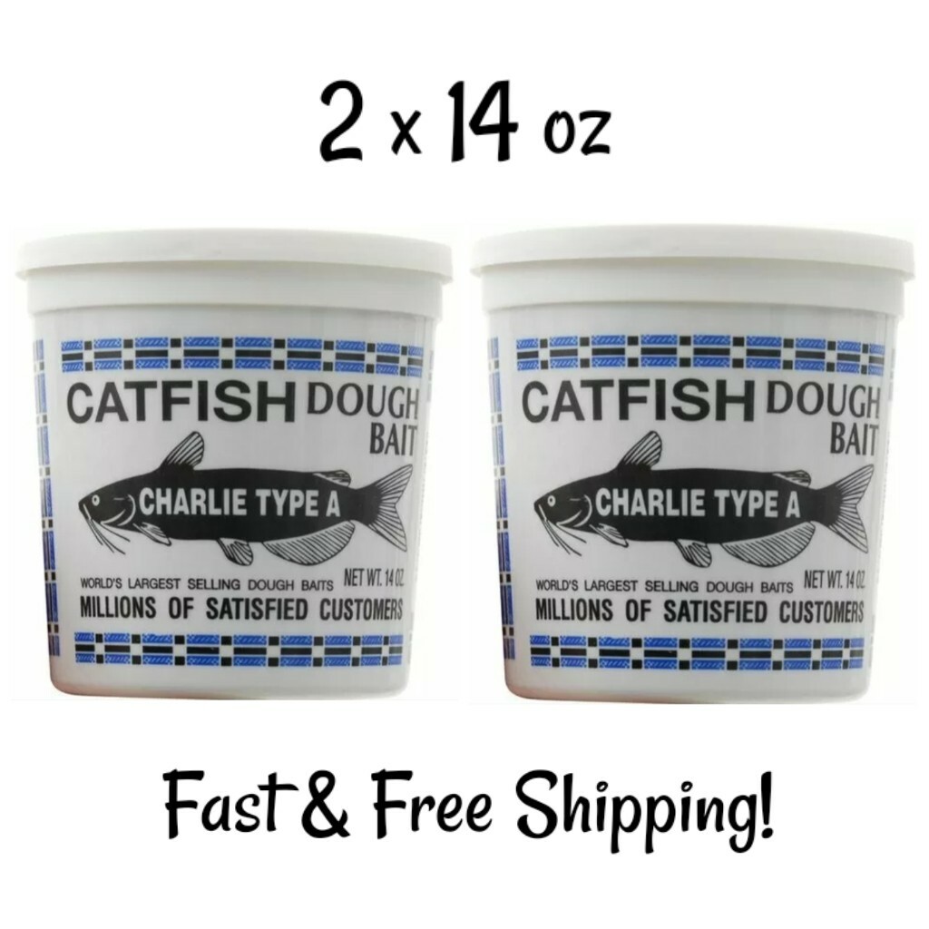 Lot of 2 Catfish Charlie CCA Dough Baits TypeA 14oz Original Strong
