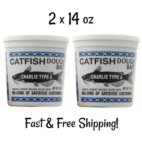 Lot of 2 Catfish Charlie CCA Dough Baits TypeA 14oz Original Strong